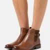 Anna Field LEATHER - Botines - Cognac, Mujer