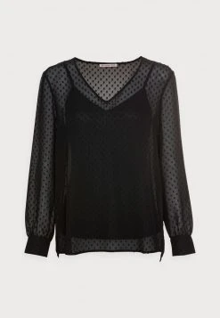 Anna Field V Neck Blouse - Blusa - Black, Mujer -Anna Field Moda 007bc732607541bba1da9fac318d9360