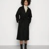 Anna Field BELTED COAT - Abrigo Clásico - Black, Mujer