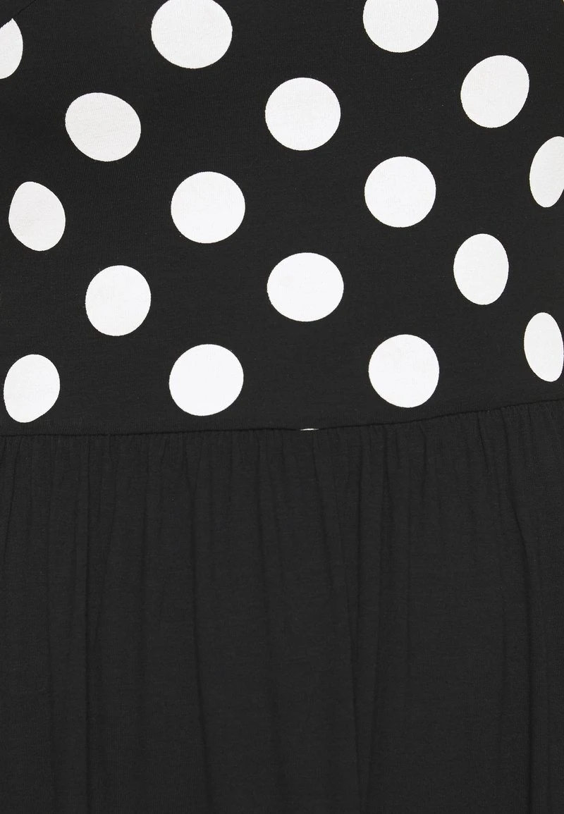 Anna Field BOAT NECK PRINT DRESS WITH SOLID SKIRT - Vestido Ligero - Black/white, Mujer 8 Anna Field BOAT NECK PRINT DRESS WITH SOLID SKIRT - Vestido Ligero - Black/white, Mujer - Imagen 6