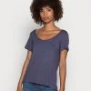 Anna Field Camiseta Básica - Blue, Mujer