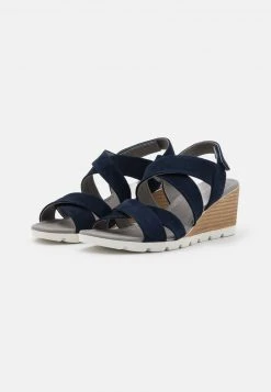 Anna Field LEATHER - Sandalias De Cuña - Blue, Mujer -Anna Field Moda 0b332b5c87f14b7d8bfdcaf0a8aed343