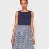 Anna Field Vestido Informal - Dark Blue/white, Mujer