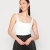 Anna Field MINIMAL TANK WITH SQUARE ROUND NECKLINE - Top - White, Mujer -Anna Field Moda 115b883f46944f48a715b437af89376f
