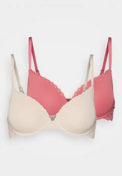 Anna Field LUCA 2PP TSHIRT BRA - Sujetador Sin Aros - Pink/beige, Mujer -Anna Field Moda 1197084943994c0191d2279518f05555