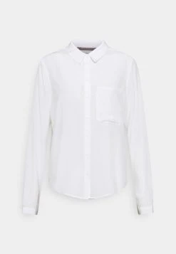 Anna Field Basic Blouse With Pocket - Camisa - Off-white, Mujer