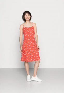 Anna Field STRAPPA FIT AND FLARE - Vestido Informal - Red/white, Mujer