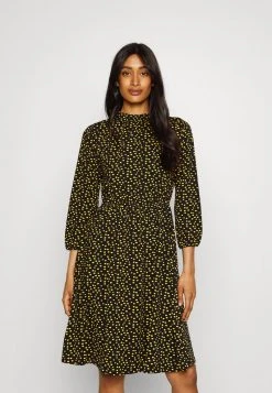 Anna Field Vestido Ligero - Black/yellow, Mujer