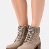 Anna Field LEATHER - Botines Bajos - Khaki, Mujer
