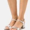 Anna Field LEATHER - Sandalias - Silver, Mujer