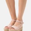 Anna Field LEATHER - Sandalias De Cuña - Light Pink, Mujer