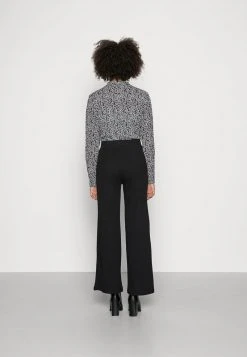Anna Field RIBBED WIDE LEG TROUSERS - Pantalones - Black, Mujer -Anna Field Moda 209b358394fb4f3680d3281848dde05f