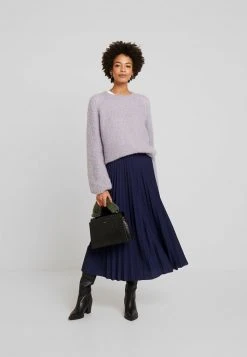 Anna Field Plisse A-line Midi Skirt - Falda Acampanada - Maritime Blue, Mujer -Anna Field Moda 209f8122023c493e962f16a4f655345c