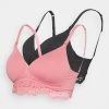Anna Field 2PACK LACE MATERNITY BRA - Sujetador Básico - Black/pink, Mujer