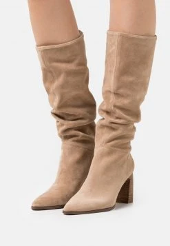 Anna Field LEATHER - Botas De Tacón - Beige, Mujer
