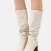 Anna Field LEATHER - Botas De Tacón - White, Mujer