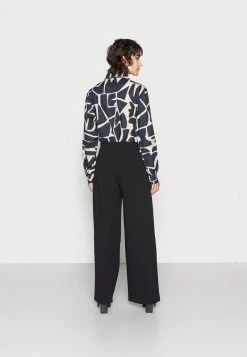 Anna Field BUTTON WAIST WIDE LEG PANTS - Pantalones - Black, Mujer -Anna Field Moda 2999d342531b4b638e5109491fc4c2df