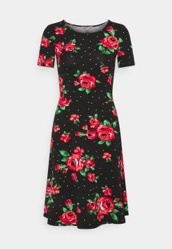 Anna Field Vestido Ligero - Black / Pink, Mujer