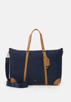 Anna Field Bolsa De Fin De Semana - Blue/cognac, Mujer
