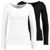 Anna Field 2 PACK - Camiseta De Manga Larga - Black/white, Mujer