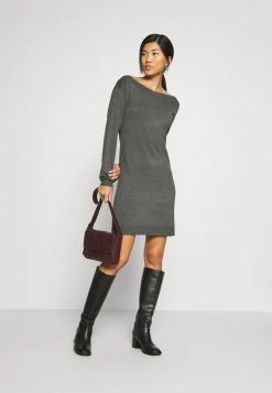 Anna Field Vestido De Punto - Dark Grey Mélange, Mujer -Anna Field Moda 33d36f40af134f099a68d6626eebcb63