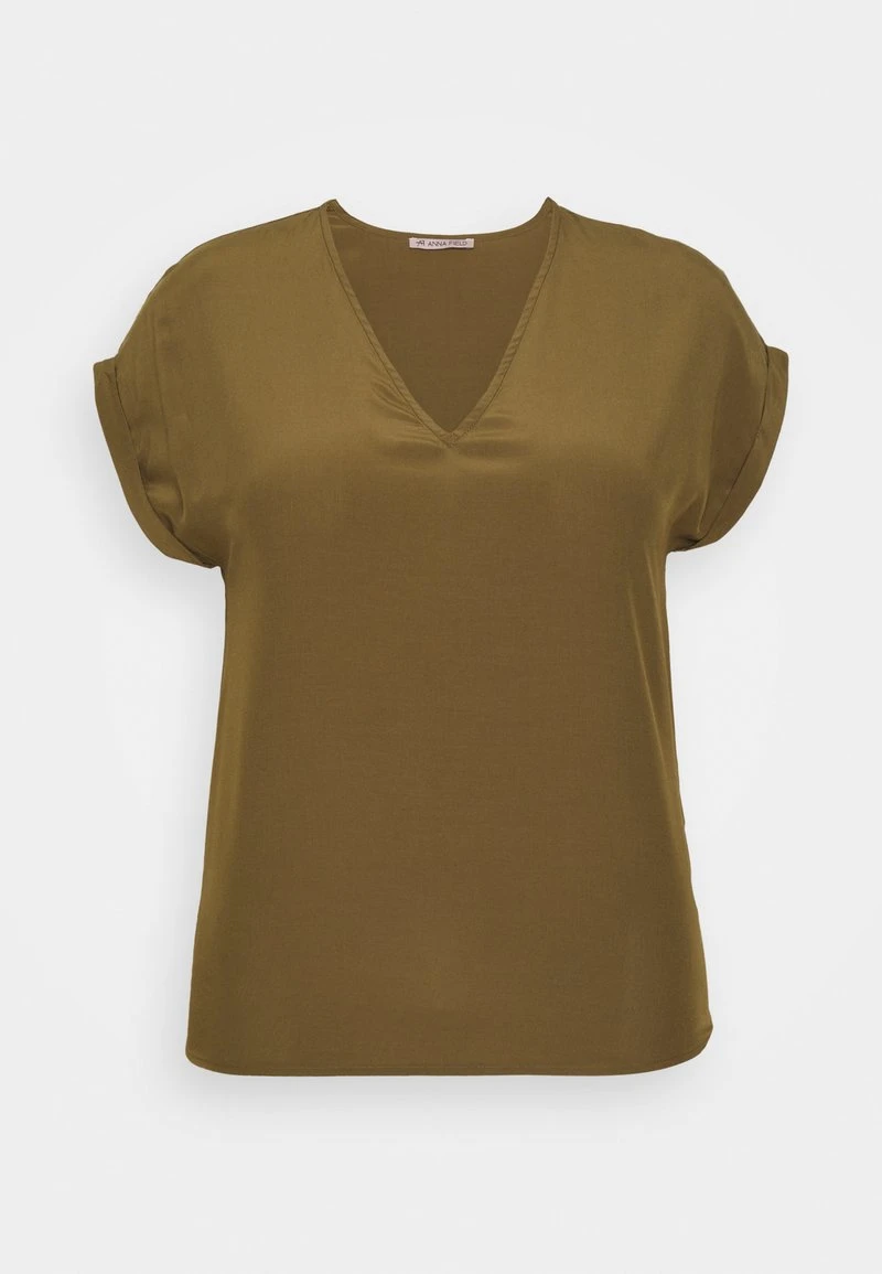 Anna Field Camiseta Básica - Khaki, Mujer 3 Anna Field Camiseta Básica - Khaki, Mujer