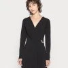 Anna Field LONG SLEEVES RING BUCKLE DRESS - Vestido De Tubo - Black, Mujer