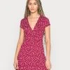 Anna Field Vestido Ligero - Dark Red/white, Mujer -Anna Field Moda 3f7c2d189f6b40358dff1fe8bef2d798