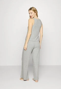 Anna Field RIB 3 PIECE PYJAMA - Pijama - Light Grey, Mujer -Anna Field Moda 3f987f9e1047441bbc3bc01ad06f0fd2