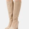 Anna Field LEATHER - Botas De Cuña - Beige, Mujer -Anna Field Moda 4002c1c6642e4ae382b206acdb761c4c