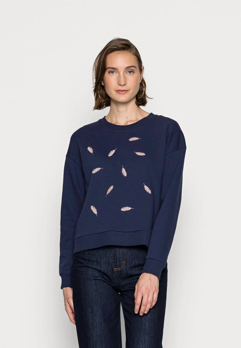Anna Field Embroidered Sweatshirt Regular Fit - Sudadera - Dark Blue, Mujer 3 Anna Field Embroidered Sweatshirt Regular Fit - Sudadera - Dark Blue, Mujer