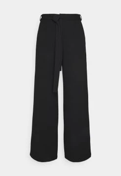 Anna Field Belted Wide Leg Trousers - Pantalones - Black, Mujer -Anna Field Moda 405479ac3d6f4c91b8ec6e45a90460a3