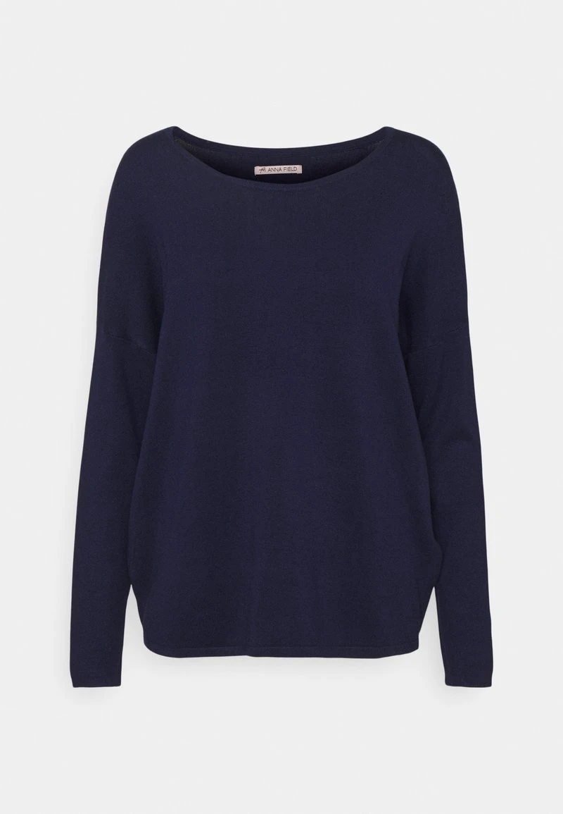 Anna Field RELAXED BOAT NECK - Jersey De Punto - Dark Blue, Mujer 7 Anna Field RELAXED BOAT NECK - Jersey De Punto - Dark Blue, Mujer - Imagen 5