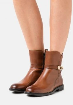 Anna Field LEATHER - Botines - Cognac, Mujer