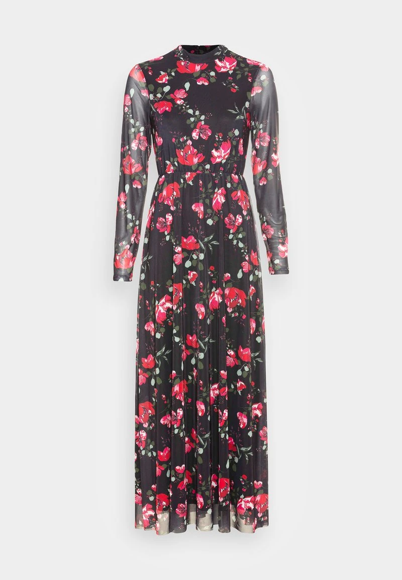 Anna Field MAXI HIGH NECK DRESS - Vestido Largo - Black/orange, Mujer 6 Anna Field MAXI HIGH NECK DRESS - Vestido Largo - Black/orange, Mujer - Imagen 4