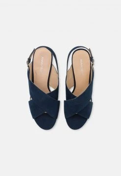 Anna Field LEATHER - Sandalias De Tacón - Dark Blue, Mujer -Anna Field Moda 4bb7b0c03df540e2b39ac92b1d9cc117