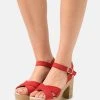 Anna Field LEATHER - Sandalias De Tacón - Red, Mujer -Anna Field Moda 4d980de6cd354ce6bdb4c8d1871eec21