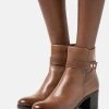 Anna Field LEATHER - Botines - Cognac, Mujer