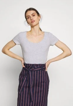 Anna Field 3 PACK - Camiseta Básica - White/navy/light Grey Melange, Mujer -Anna Field Moda 508fdf9f0040410588cc787733538b71