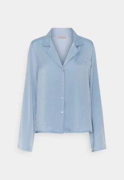 Anna Field HAMMERED SATIN PJ SET - Pijama - Blue Denim, Mujer -Anna Field Moda 50968058edee4942a0eee04113599ea8