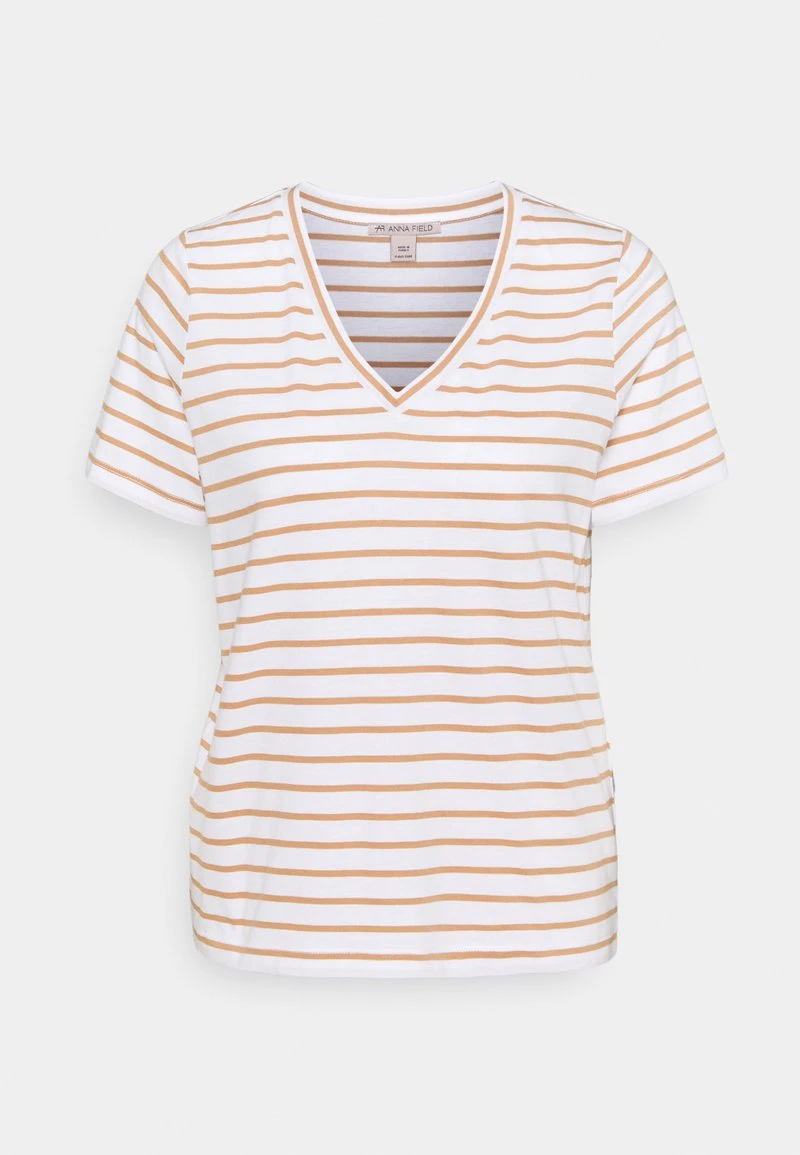 Anna Field Camiseta Estampada - White/camel, Mujer 3 Anna Field Camiseta Estampada - White/camel, Mujer
