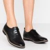 Anna Field LEATHER FLAT SHOES - Zapatos De Vestir - Black, Mujer -Anna Field Moda 52df2207778147c68941208ad6fbbdf9