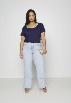 Anna Field Camiseta Básica - Dark Blue, Mujer -Anna Field Moda 5aad9a642f2847c38fdf9bdde0971116