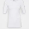Anna Field Camiseta Básica - White, Mujer