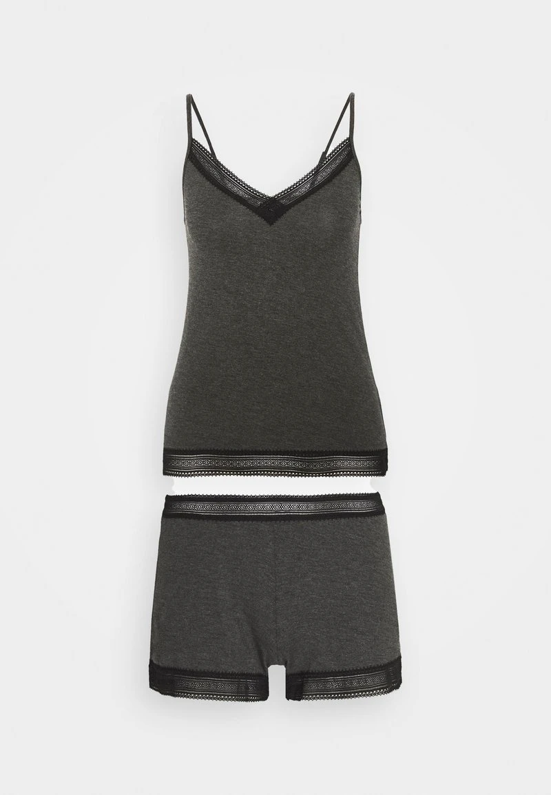 Anna Field CLAIRE FAGOTTING SHORT SET - Pijama - Grey, Mujer 6 Anna Field CLAIRE FAGOTTING SHORT SET - Pijama - Grey, Mujer - Imagen 4