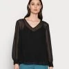 Anna Field V Neck Blouse - Blusa - Black, Mujer -Anna Field Moda 5b48b42d80fe4473b6d7ef9b71e07d15