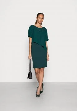 Anna Field Occasion Mini Bodycon Dress With Mesh Short Sleeves - Vestido De Cóctel - Dark Green, Mujer -Anna Field Moda 5d308b5e9240494baa2532d4de3c1e6d