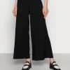 Anna Field TEXTURED LIGHTWEIGHT PALAZZO PANT - Pantalones - Black, Mujer