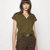 Anna Field Camiseta Básica - Khaki, Mujer -Anna Field Moda 619e43d1d2e14cea880c5b0064445772