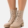 Anna Field LEATHER - Botines Con Cordones - Beige, Mujer -Anna Field Moda 6227538305bf434ab85c87a2a59510ce